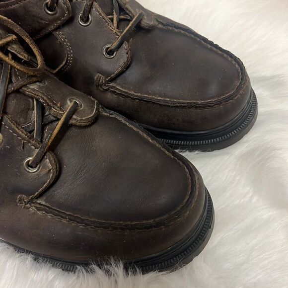 Timberland Leather Hiking Boots GoreTex Waterproof Brown MENS 10 B27 - Picture 7 of 12